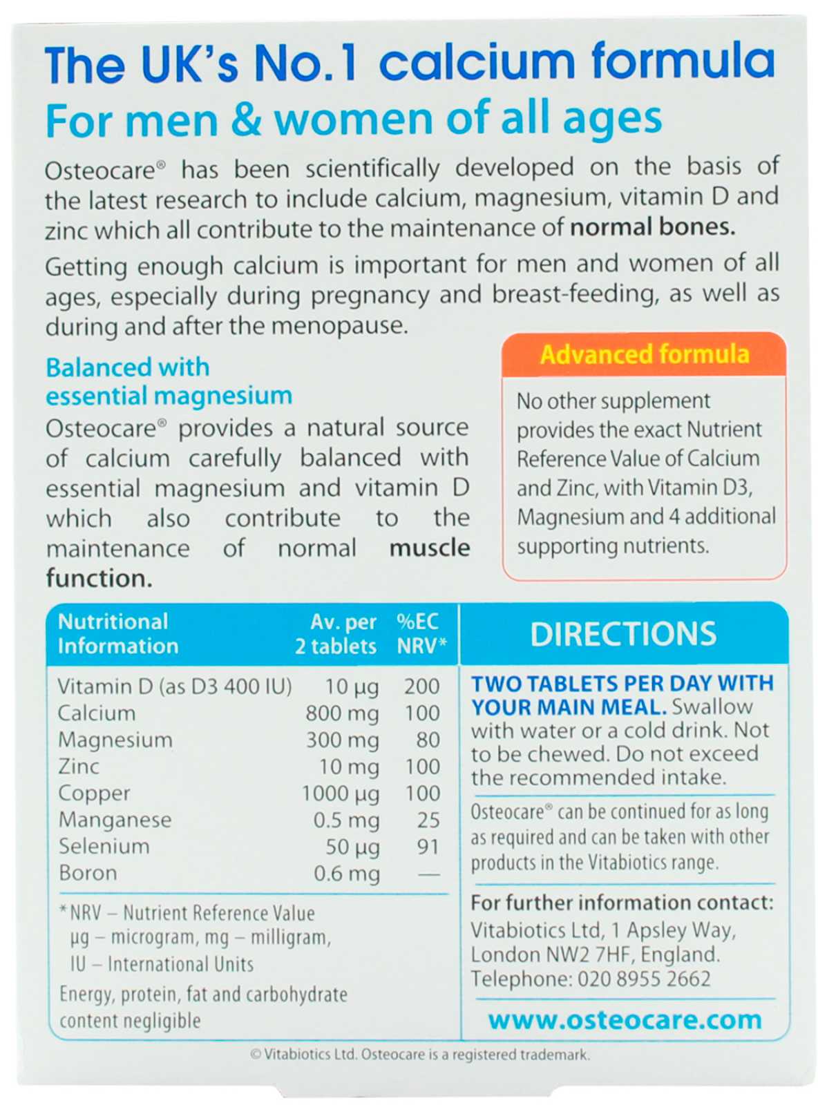 Vitabiotics Osteocare Líquido 200ml