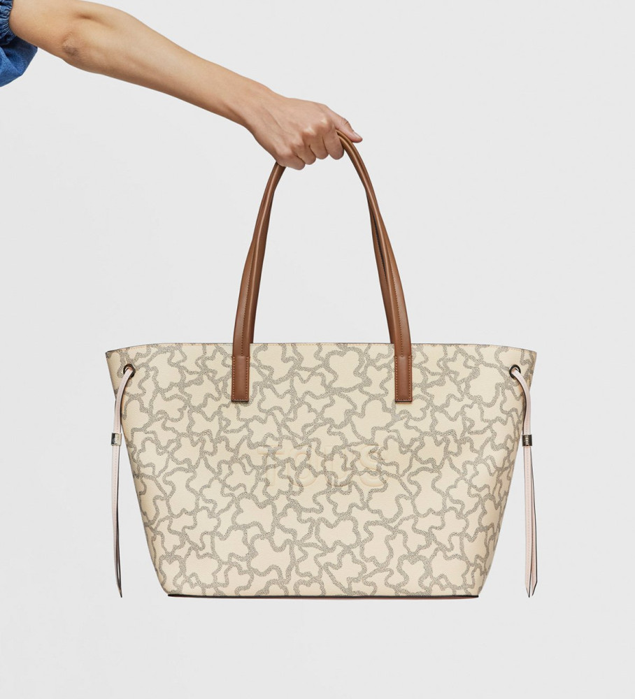 Bolsa Tote Grande Bege Tous Kaos Icon