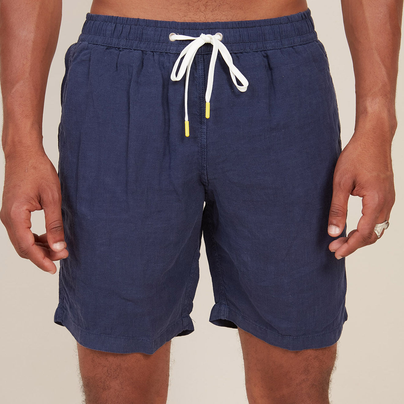 Hartford Short de Bain 100% Lin deep bleu