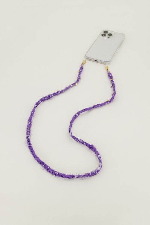 Paarse bandana telefoonkoord