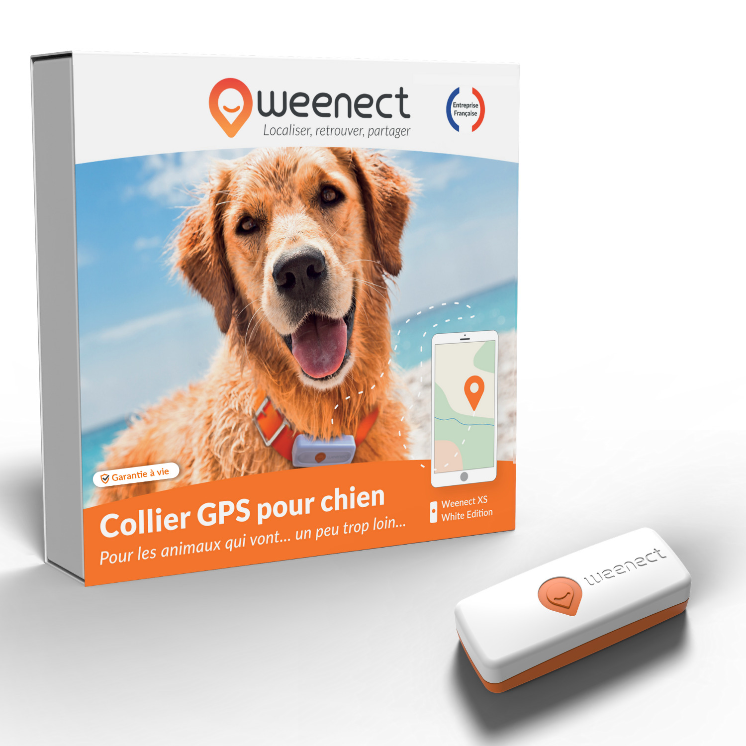 XS - collier gps pour chien ( white edition 2023)