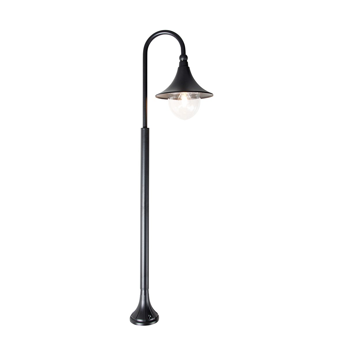 Smart buiten lantaarn zwart 125 cm IP44 incl. Wifi A60 - Daphne