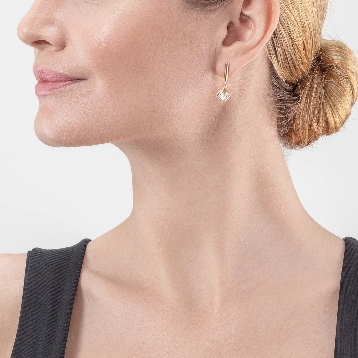 Boucles d'oreilles Coeur de Lion Brilliant Squarerose-beige