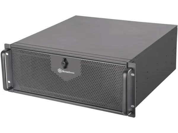 SilverStone RM42-502 - Rack-monterbar - 4U - SSI EEB - ingen strømforsyning (ATX / PS/2) - sort - USB/Lyd
