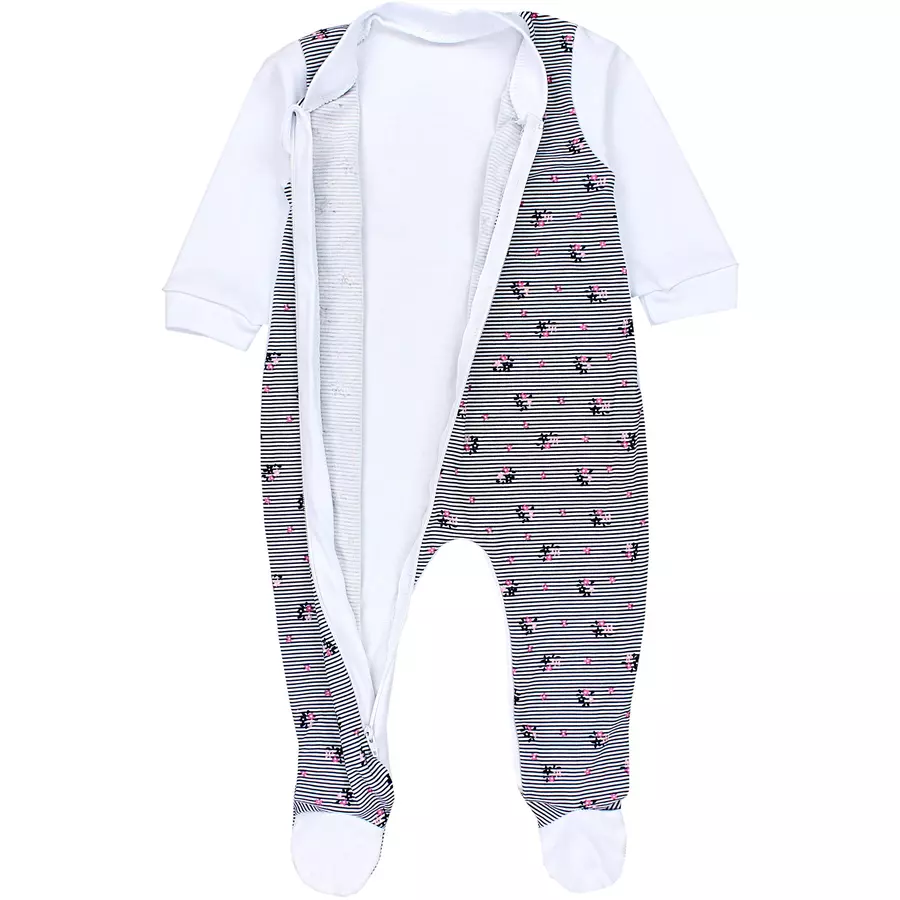 TupTam Baby Unisex Schlafstrampler mit Fuß 3er Pack rosalila