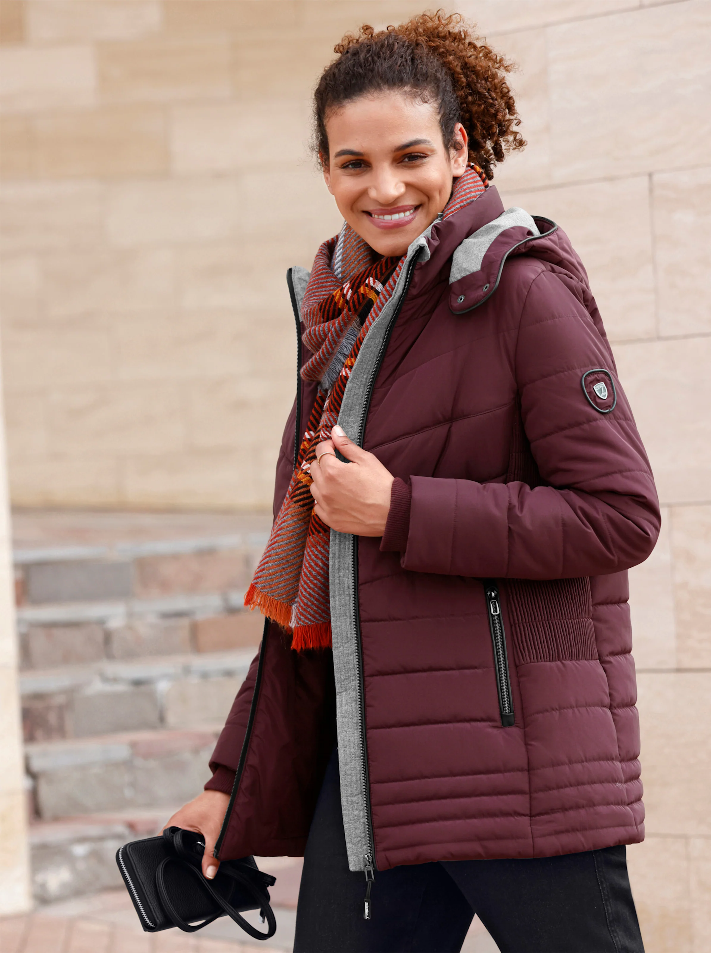 Outdoorjacke in burgund