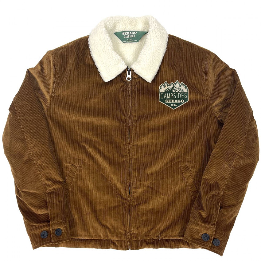 AUSBLICK BROWN DK BISCUIT-VESTE EN VELOURS DOUBLE POLAIRE UNISEXE