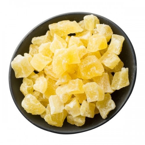 Petisco de fruta seca com sabor de abacaxi para esquilos-voadores.