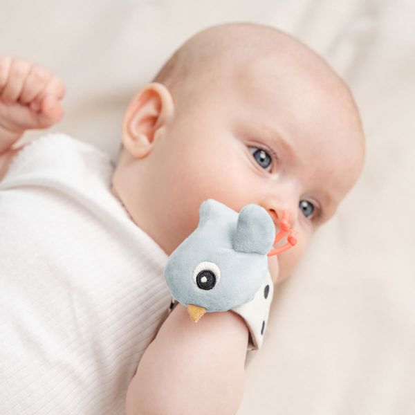 Done by Deer Happy Clouds Polsrammelaar – Set van 2 stuks - Blauw