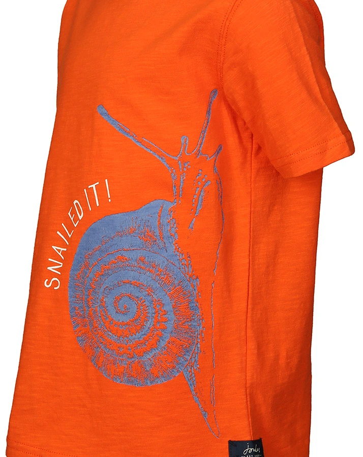 T-Shirt RAY SNAIL – GLOW IN THE DARK in orange