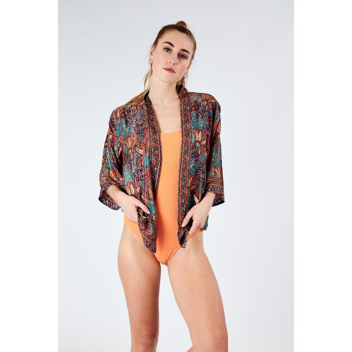 Veritas-Korte kimono print