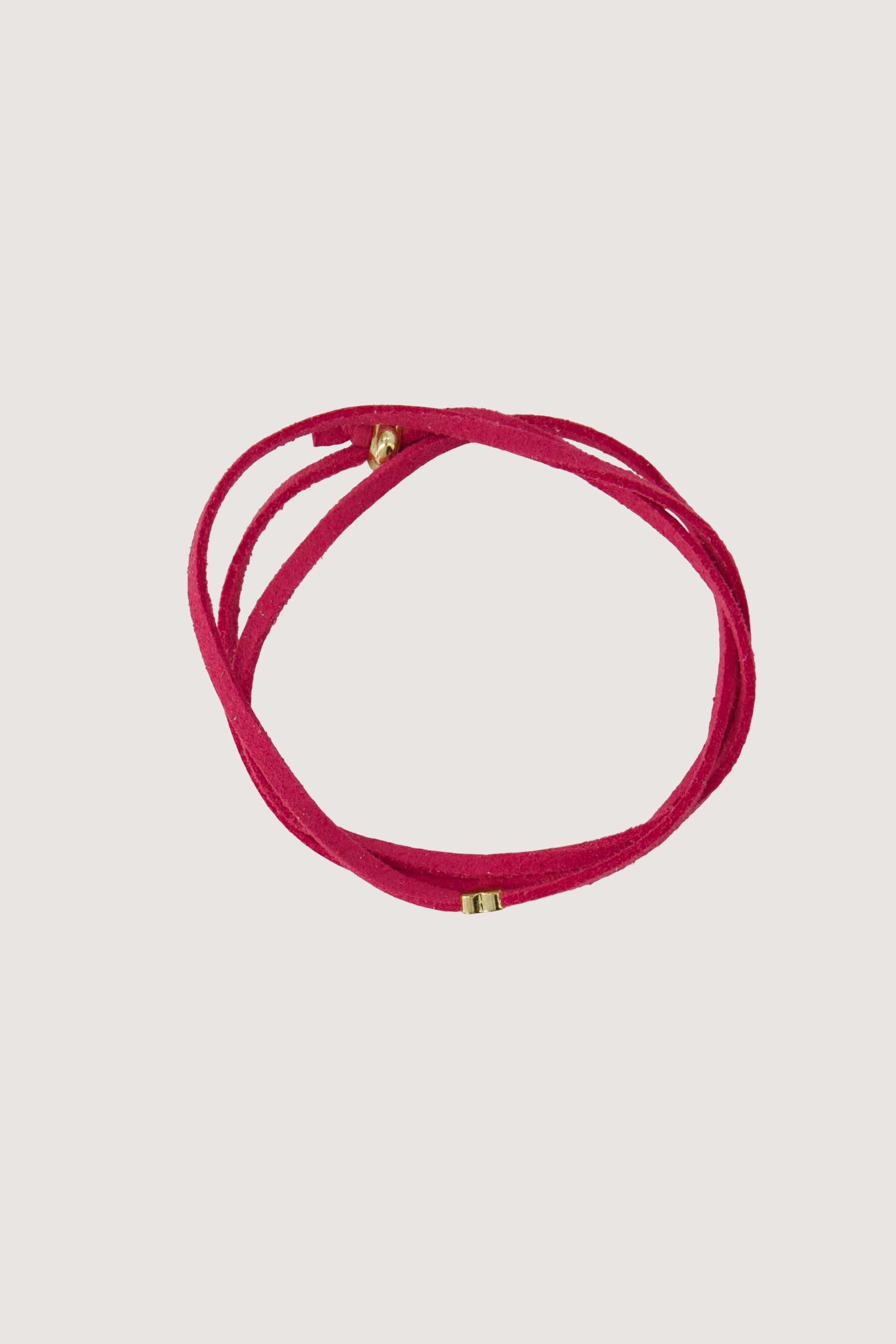 immitatie suede armband met hart