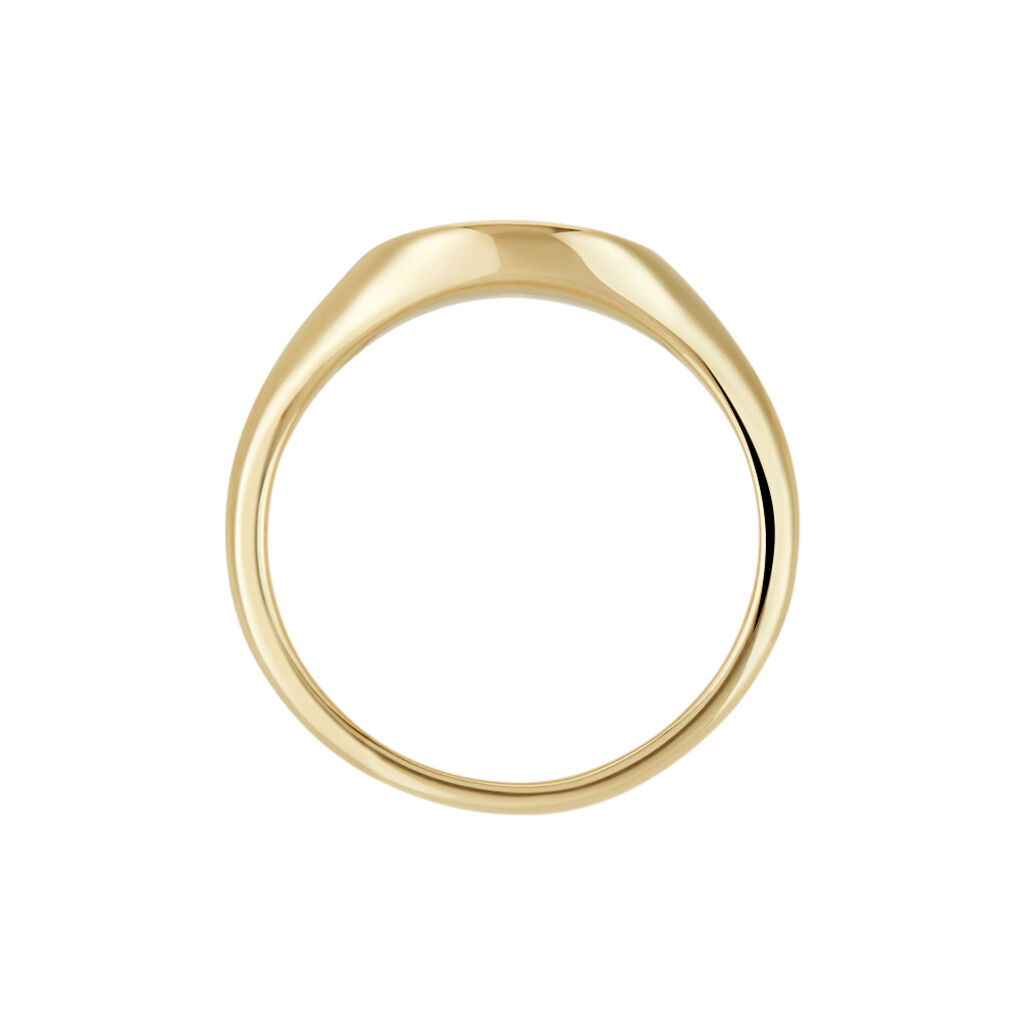 Chevalière Plaqué Or Crepinien Oxyde De Zirconium