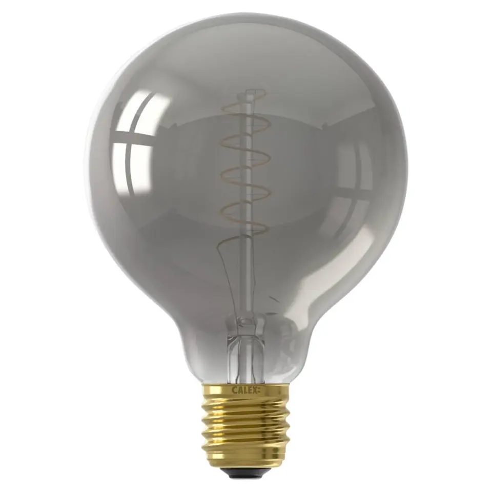 Calex LED globe - G95 - titaniumkleur - E27 - 4W - 136LM - dimbaar