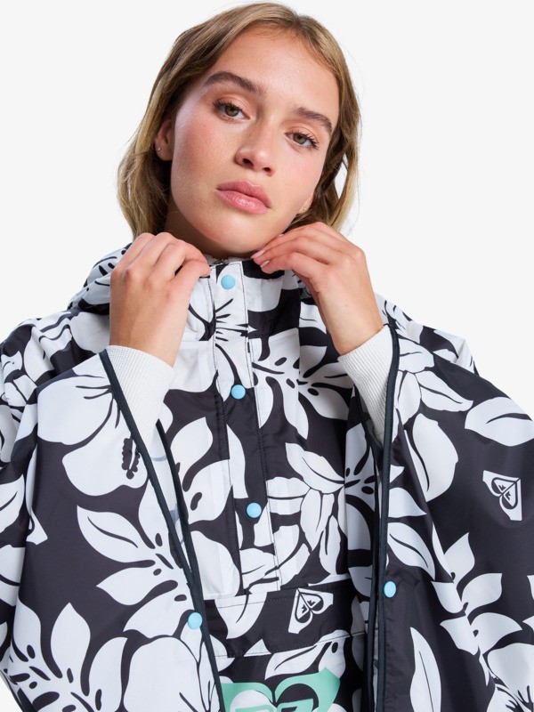Midnight Rain Poncho de pluie Noir Femme
