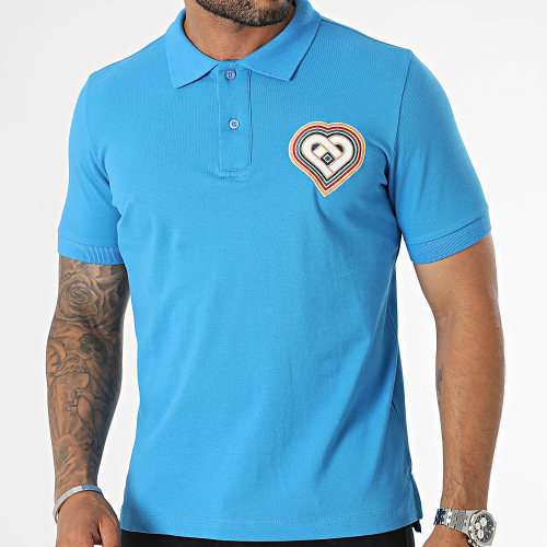 Polo Manches Courtes Bleu Clair