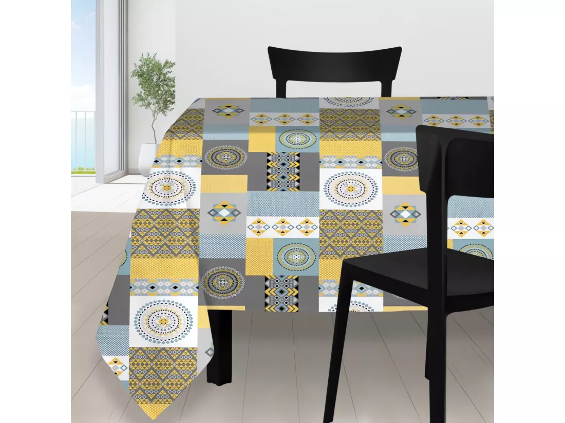 Nappe rectangle anti-tâches 140x300 cm KARO par Soleil d'ocre