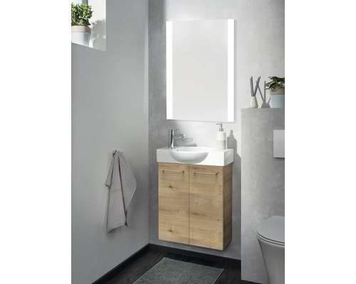 form&style FELINA wastafel 54,7 x 32,5 cm glanzend wit plankje rechts