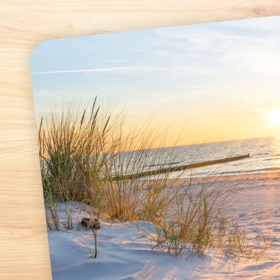 Nikima Platzset stabiles Vinyl Tischset Ostsee Meer Strand bunt