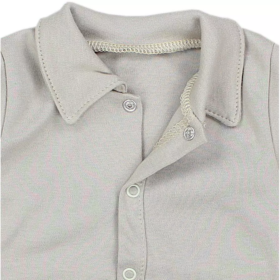 TupTam Baby Jungen Langarm Kurzarm Body mit Kragen beige