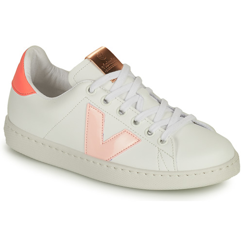 Victoria - TENIS VEGANA CONTRASTE - Blanc / Rose