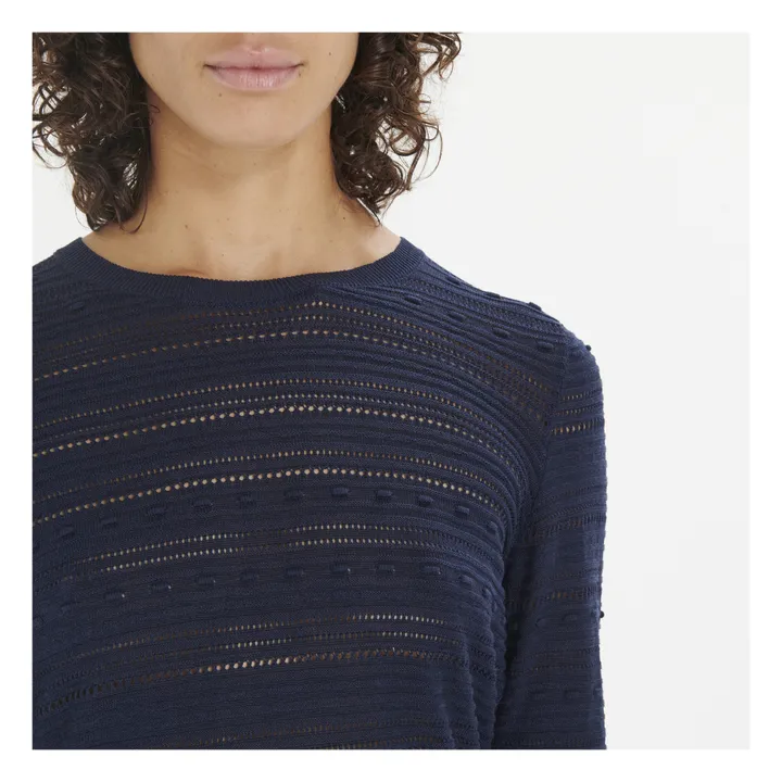 A.P.C. Pull Isae Soie et Cupro | Bleu marine
