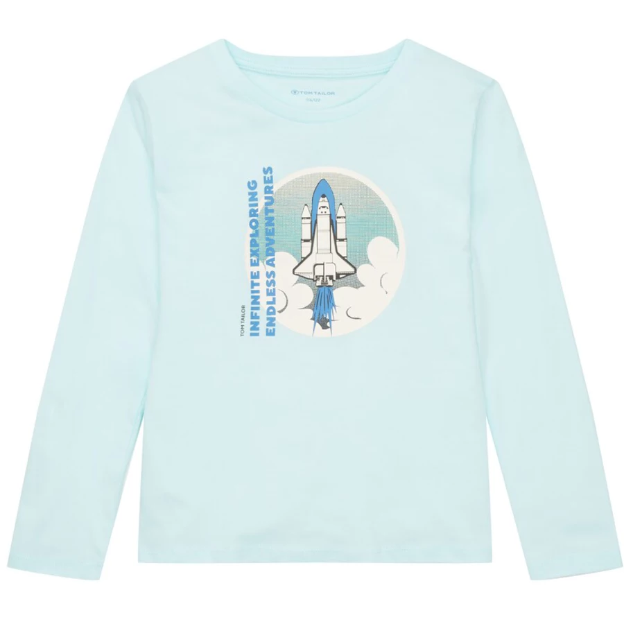 TOM TAILOR Langarmshirt Light Water Blue