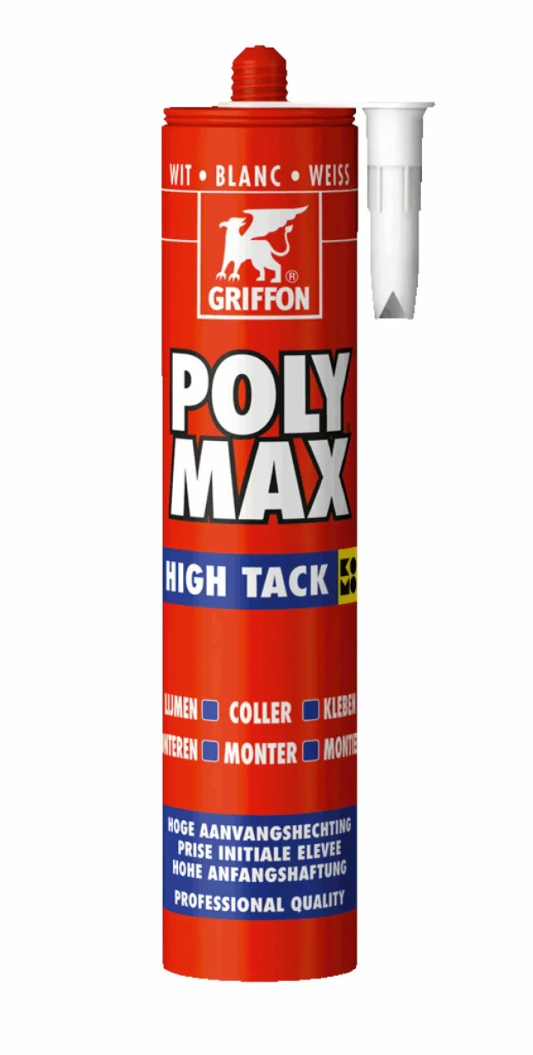 Griffon Poly Max High Tack Montagelijm - Wit - Koker - 425gr