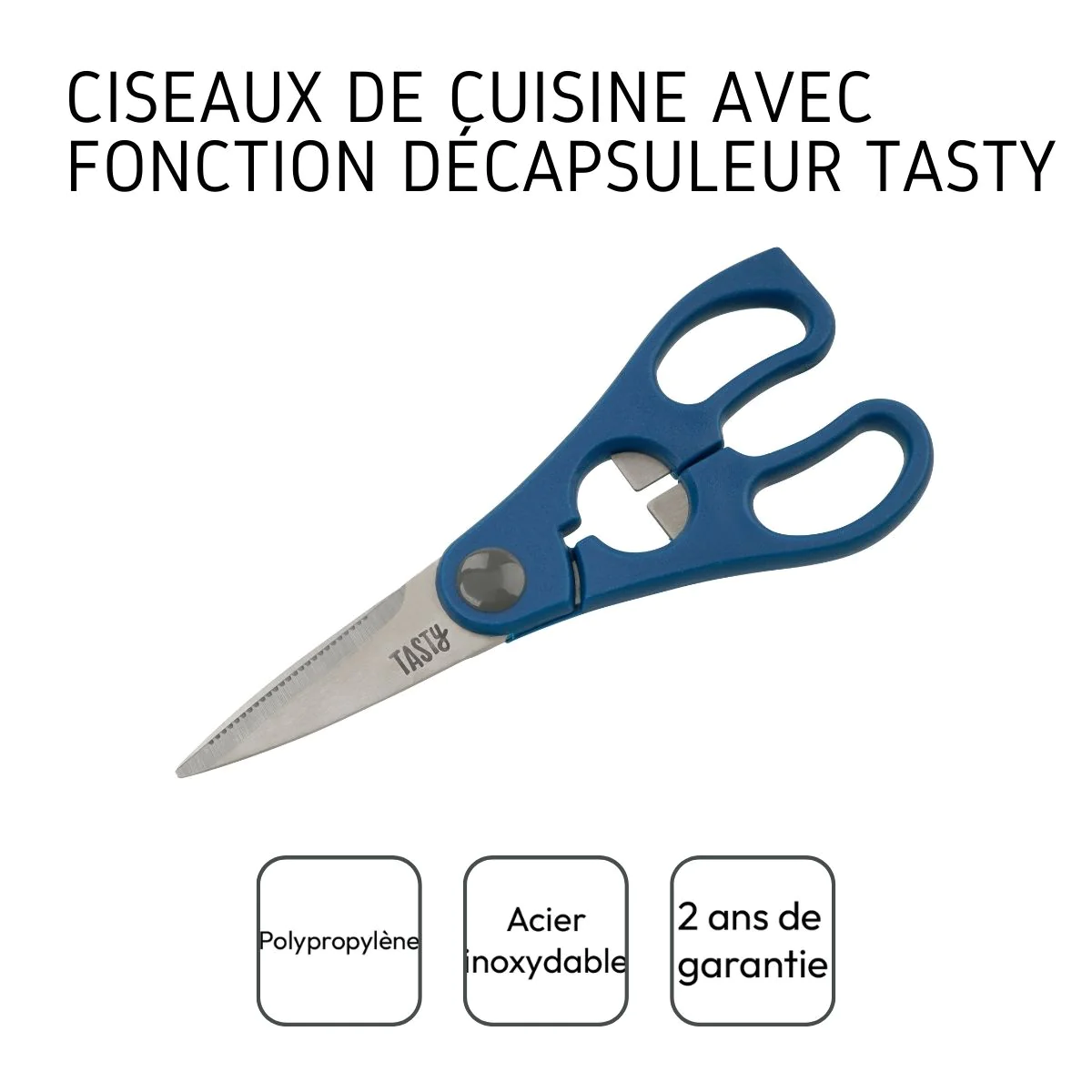 Ciseaux de cuisine avec fonction décapsuleur Core Tasty