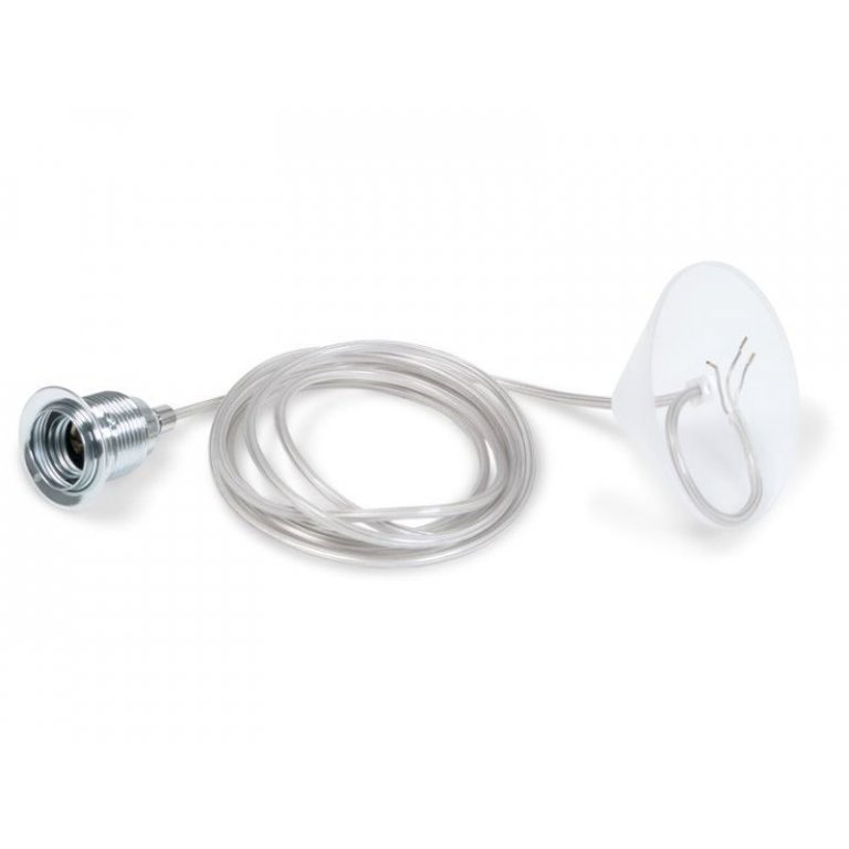 Leuchtenpendel mit transparentem PVC-Rundkabel