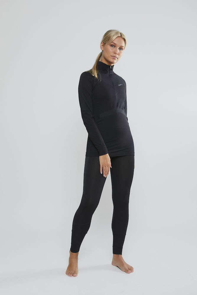 Craft Active Intensity Zip Thermoshirt Lange Mouwen Zwart Dames