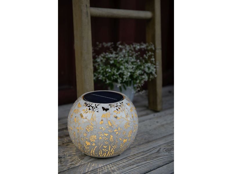 STT Solar Antic Globe Verana Creme Dekorative Solarleuchte
