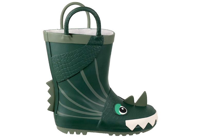 ZIGZAG ROOK KIDS RUBBER BOOT DINO GREEN