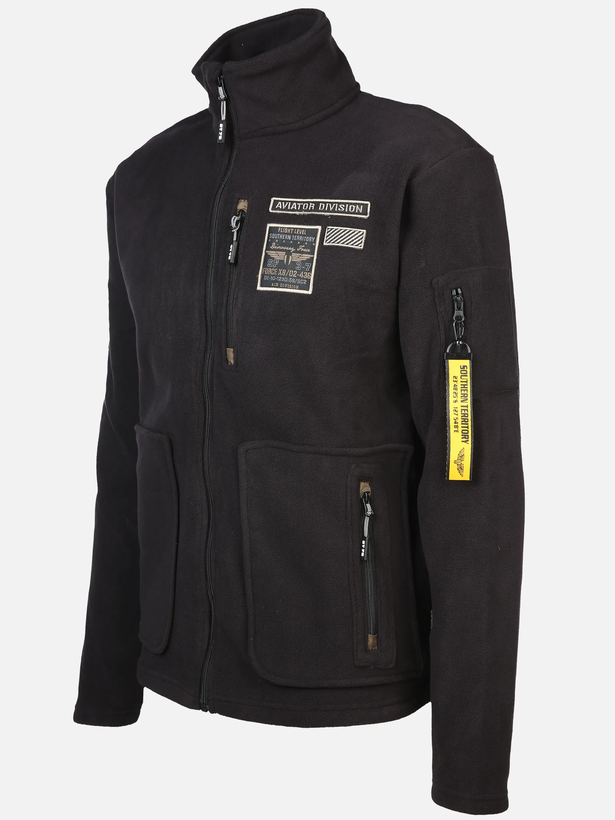 Herren Fleecejacke mit Patches
