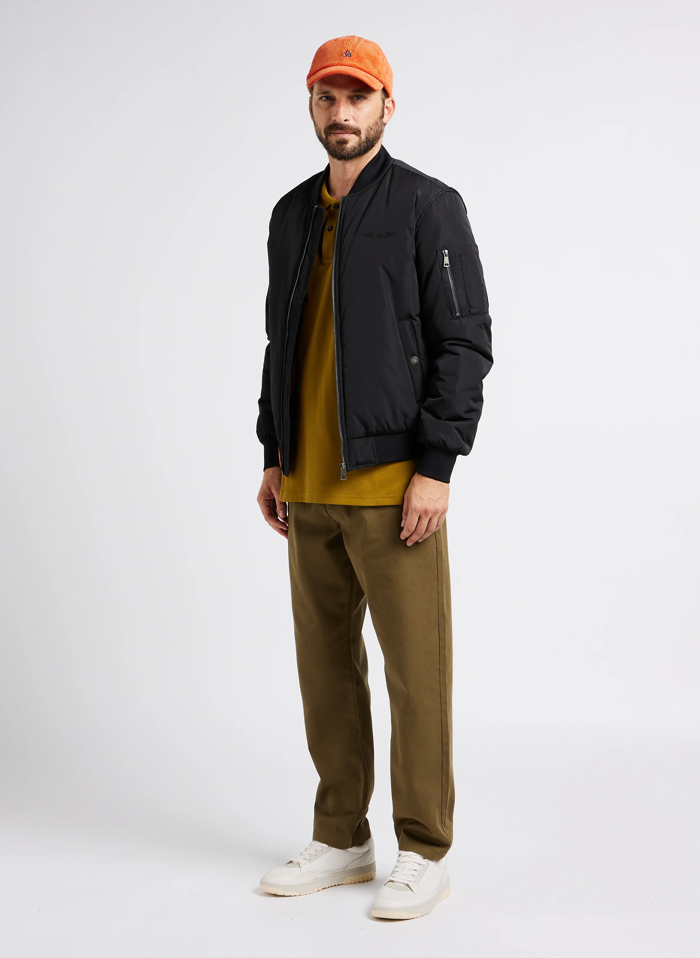 MAX - Veste bomber à col rond| Noir