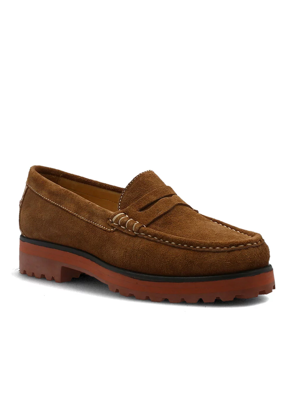 MOCASSIN W LUG  MOC SEMELLE BRIQUE