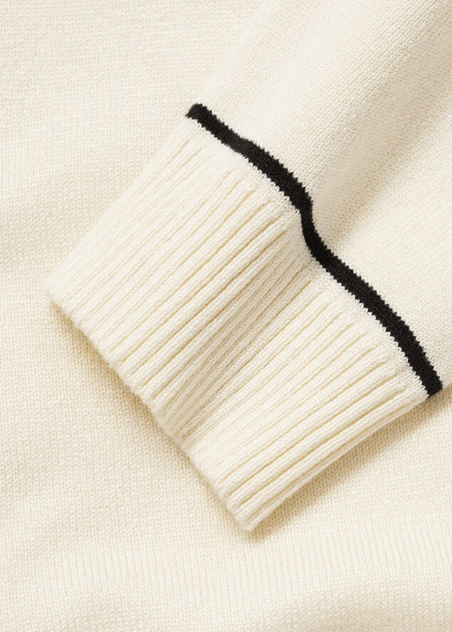 MANGO Knitted polo neck sweater Light beige