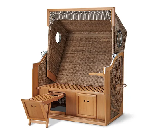 Premium-Strandkorb XL mit Ausklapptisch