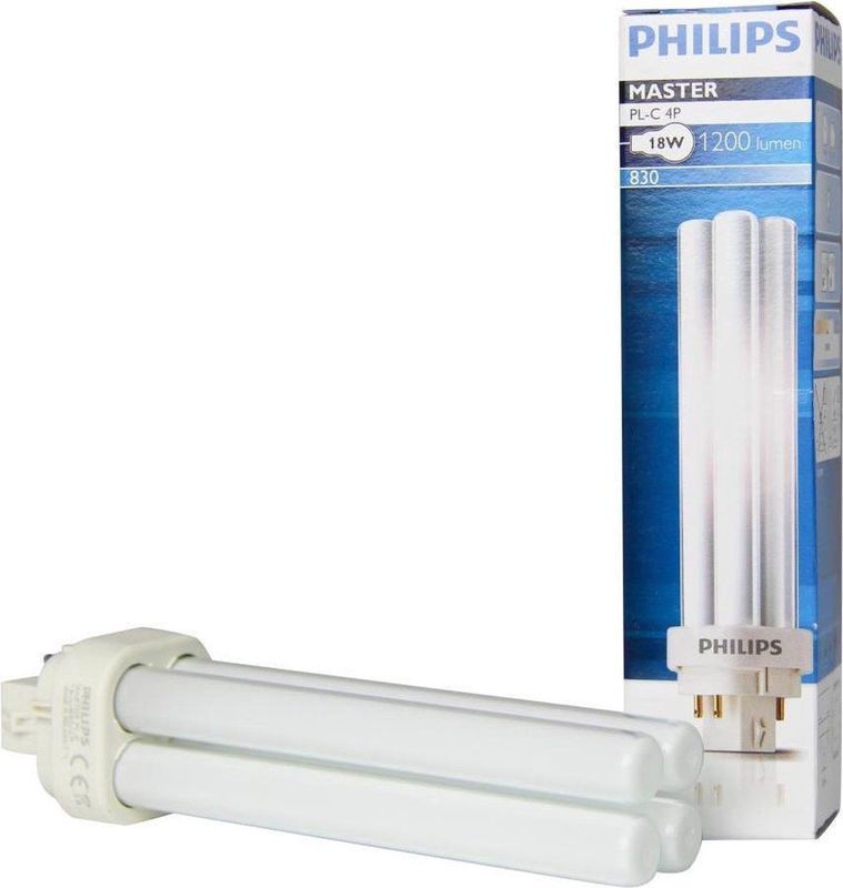 MASTER - PL-C - Lamp - Warm Wit - 18W - 4 Pin