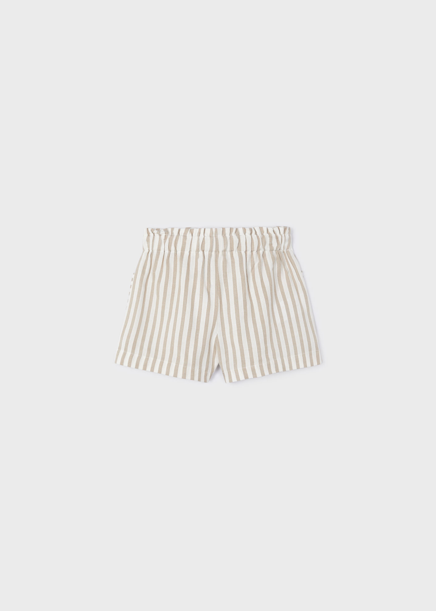 Calções listrados com laço para meninas, cor tinta