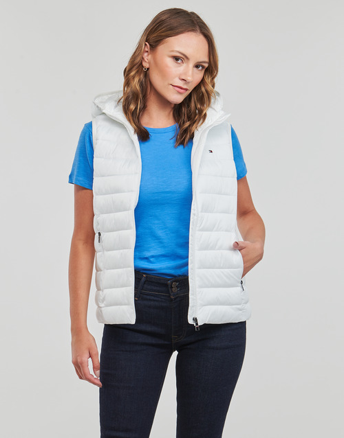 Tommy Hilfiger - LW PADDED GLOBAL STRIPE VEST - Blanc