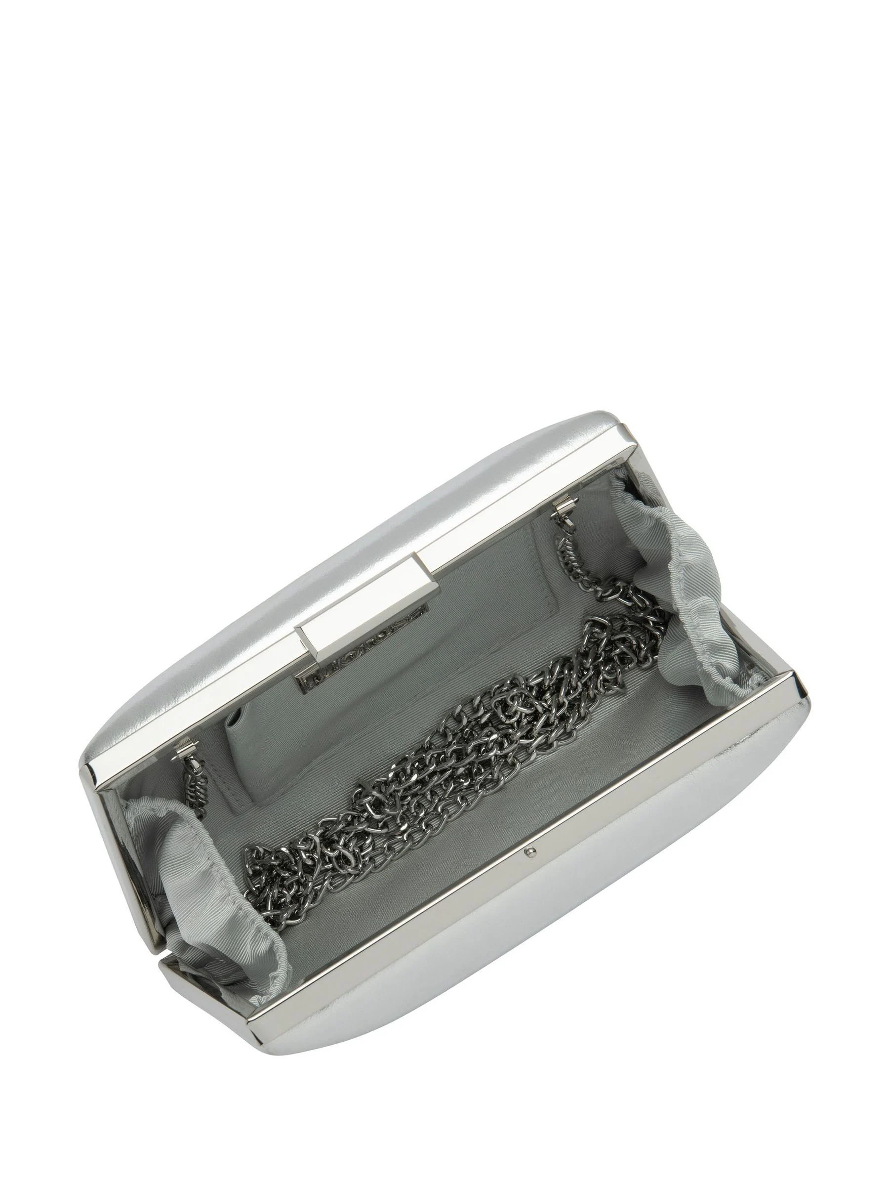 Zilver - Lotus Clutch Handbag