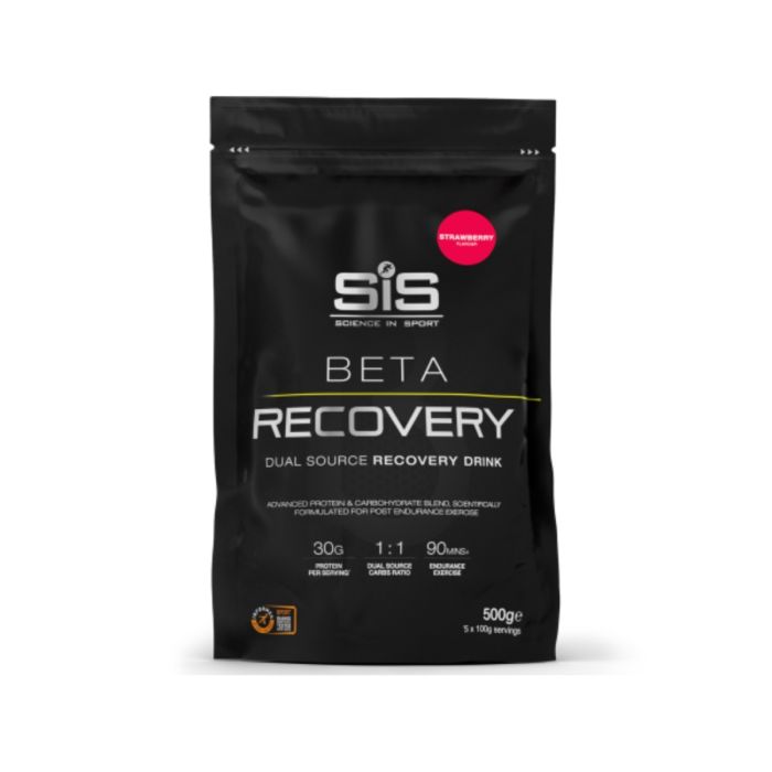 Sis Unisex Weightgainer og restitution Beta Fuel Recovery Powder 500g. Strawberry