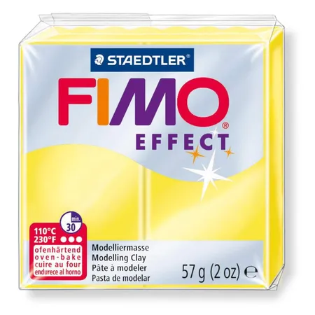 STAEDTLER® FIMO® effect Normalblock, 57 g, gelb transluzent