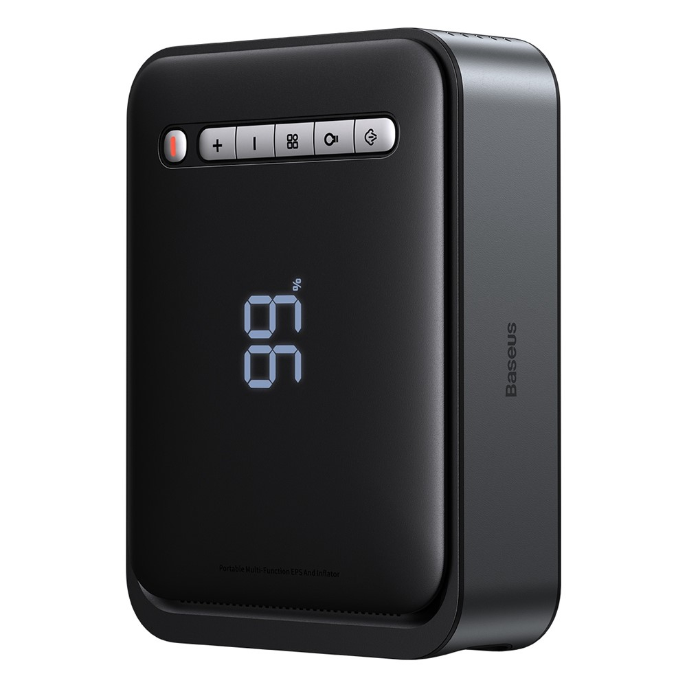 (8000mAh) Powerbank mit Jumpstart Power Starter Funktion Dual USB A / USB C   Auto Starthilfe   Luftpumpe   LED Taschenlampe - Schwarz