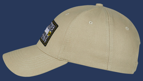 Baseball-Cap 01 Baumwolle, Beigemelange/Black/Yellow
