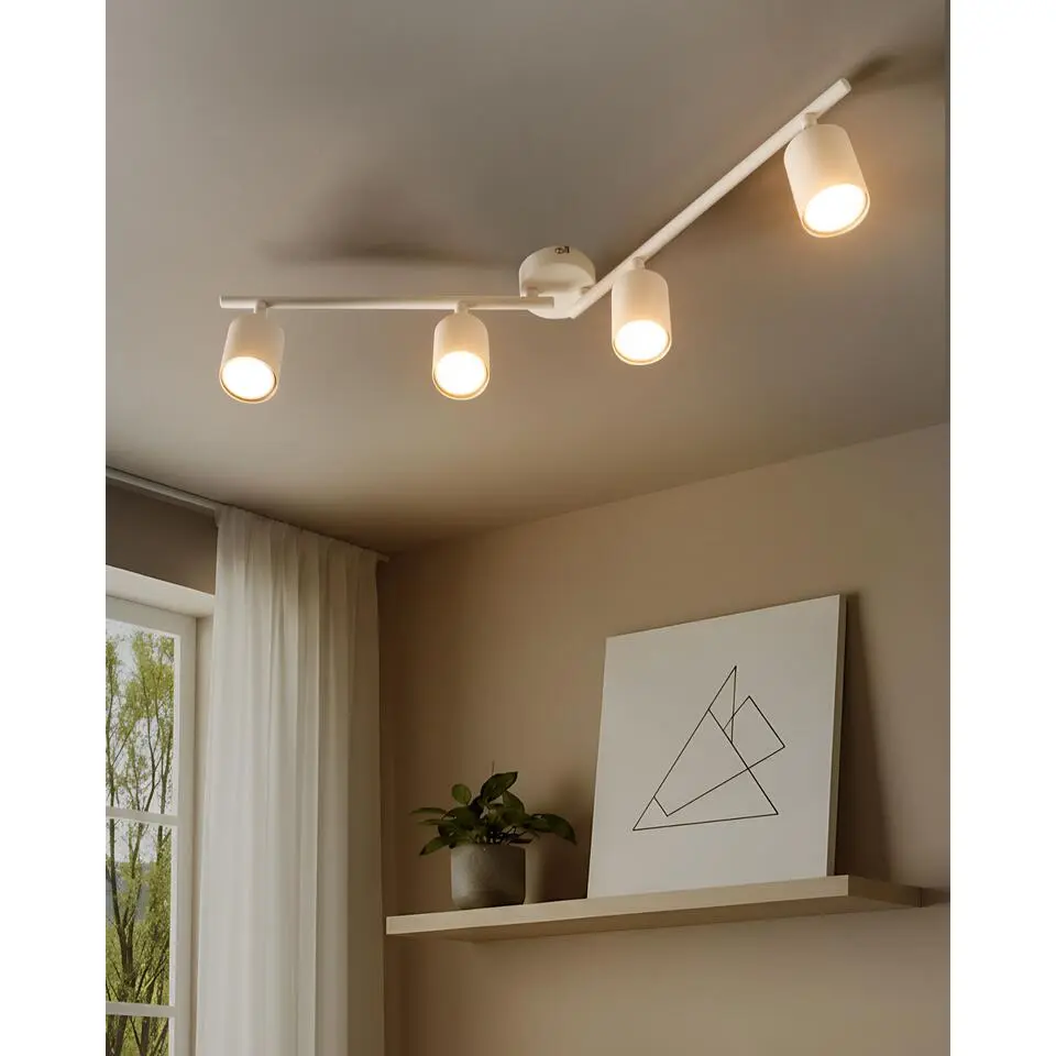 NYANDO - Plafondlamp set van 4 - Wit - Metaal