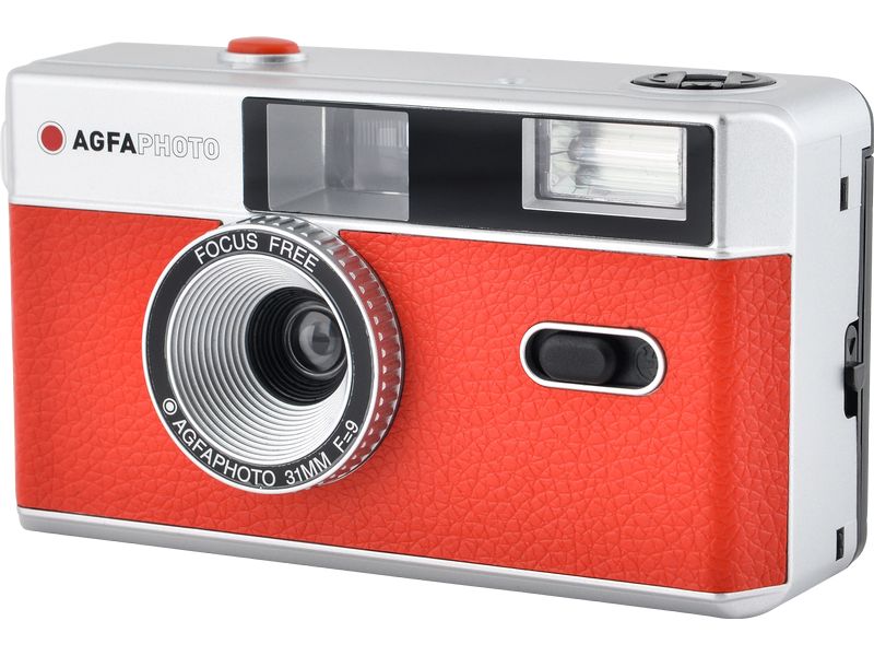 Agfa Analogkamera 35 mm - Rot Wiederverwendbare 35 mm Analogkamera