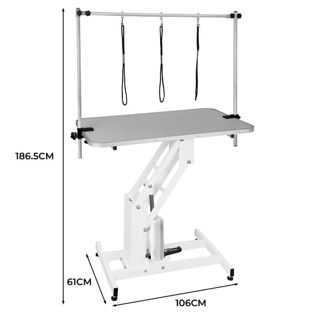 Hvidt Hydraulisk Plejebord