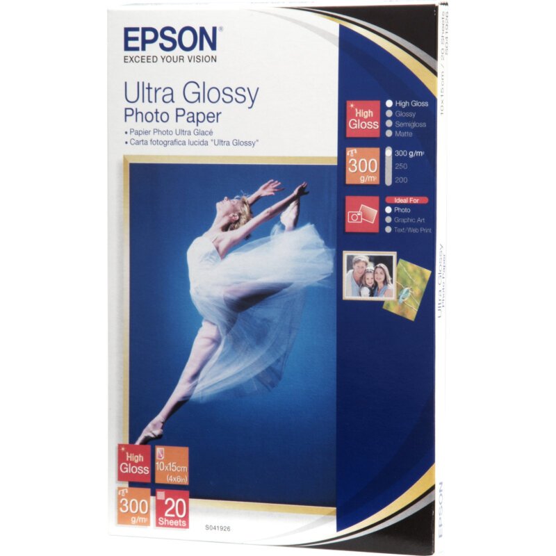 Epson Ultra Glossy Photo Paper - 10x15cm - 20 Feuilles